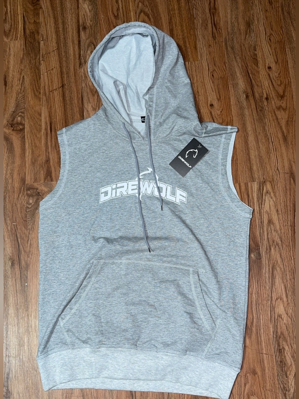 NEW W/ TAGS Dire Wolf Athletic Sleeveless Hoodie - Gray XL
